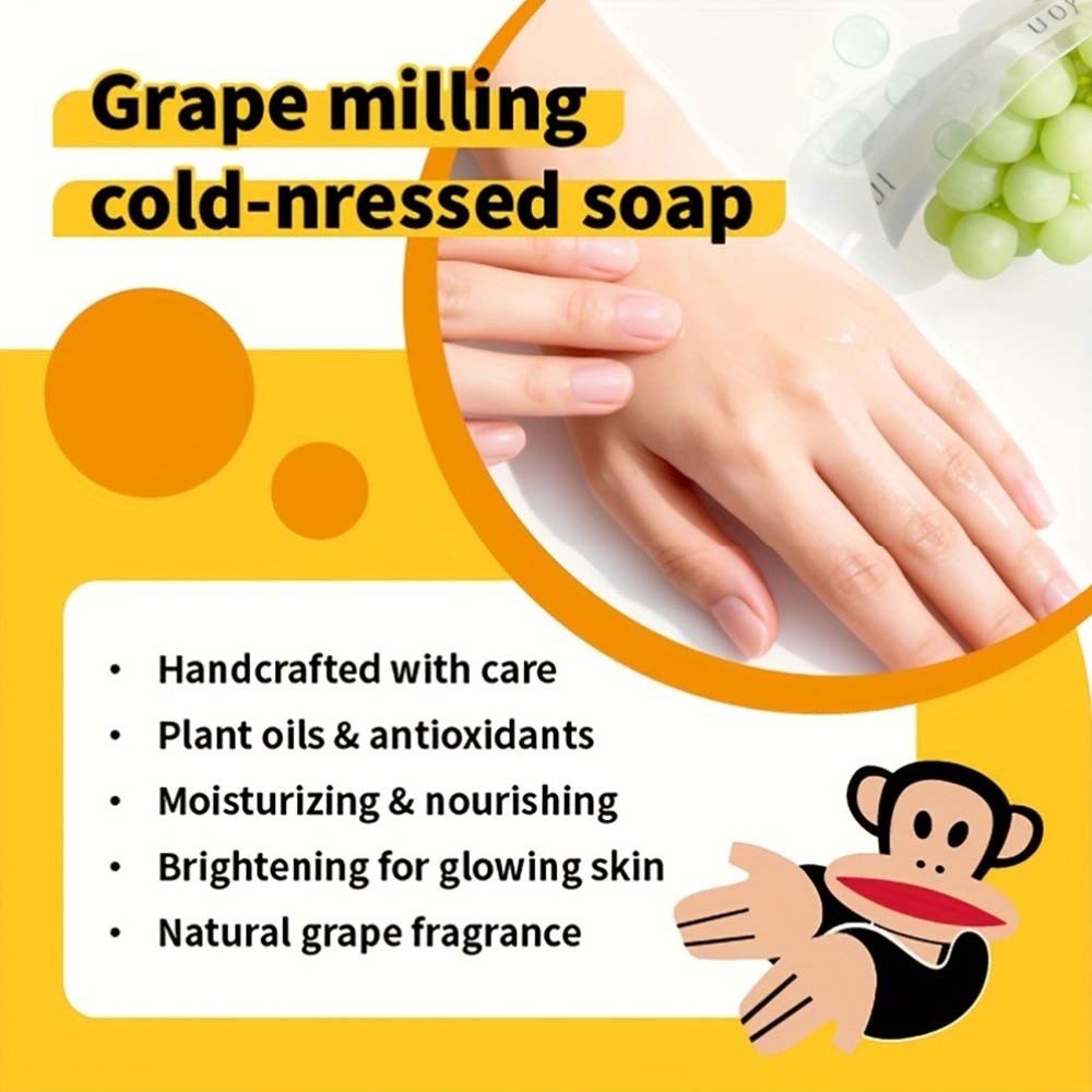 Artisanal Cleansing Long-Lasting Charming Unique Skin-Friendly Grape-shaped Soap