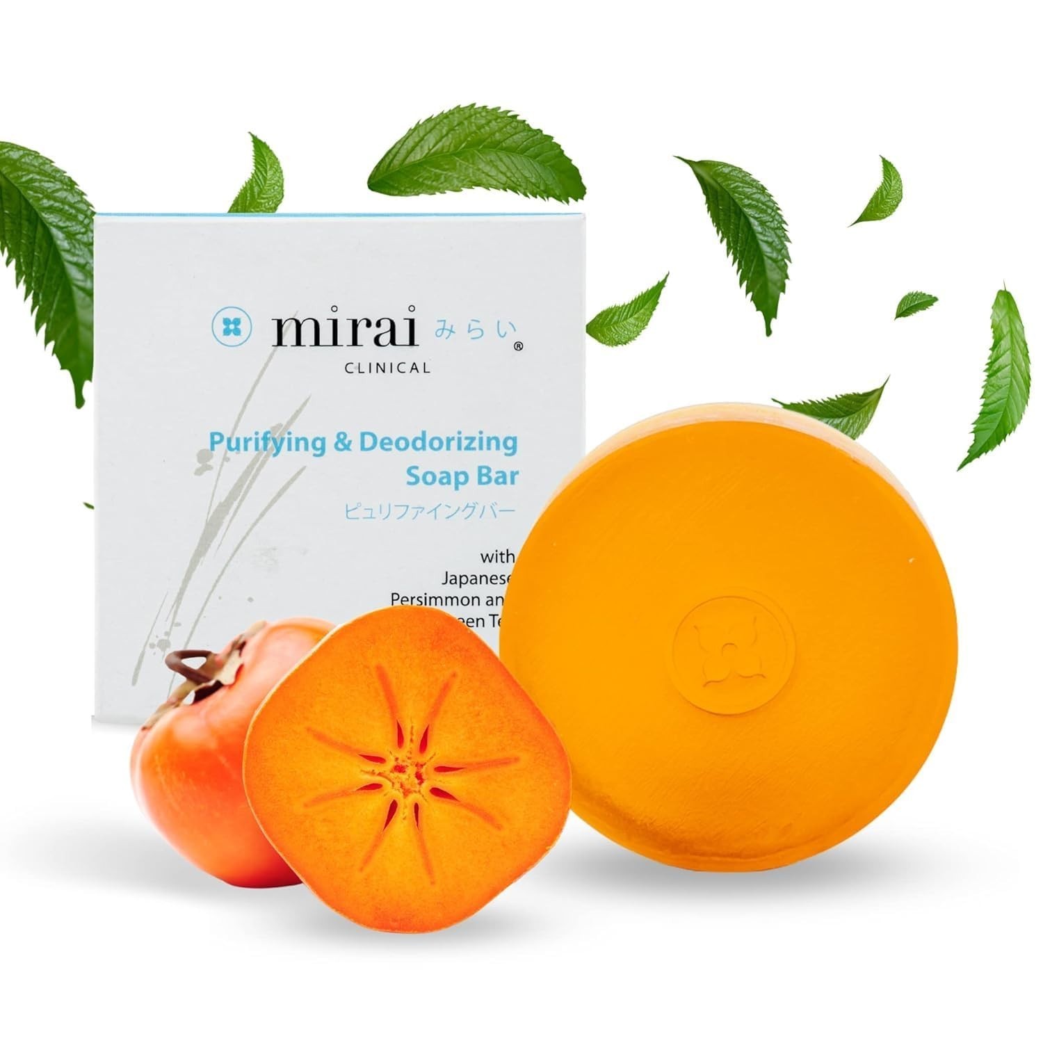 Doctor-Approved Persimmon and Green Tea Soap Bar – Eliminate Nonenal Smells