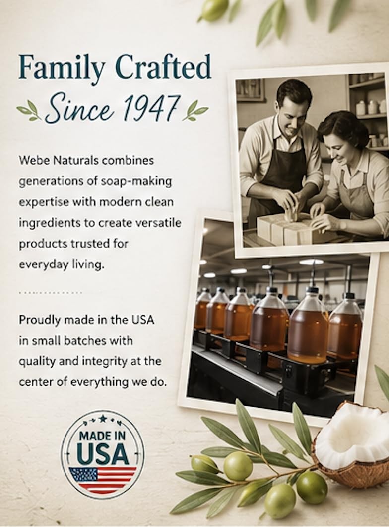 Naturals Pure Unscented Castile Soap Refill, 64 Oz | , Body Wash, Dishes, Pet…