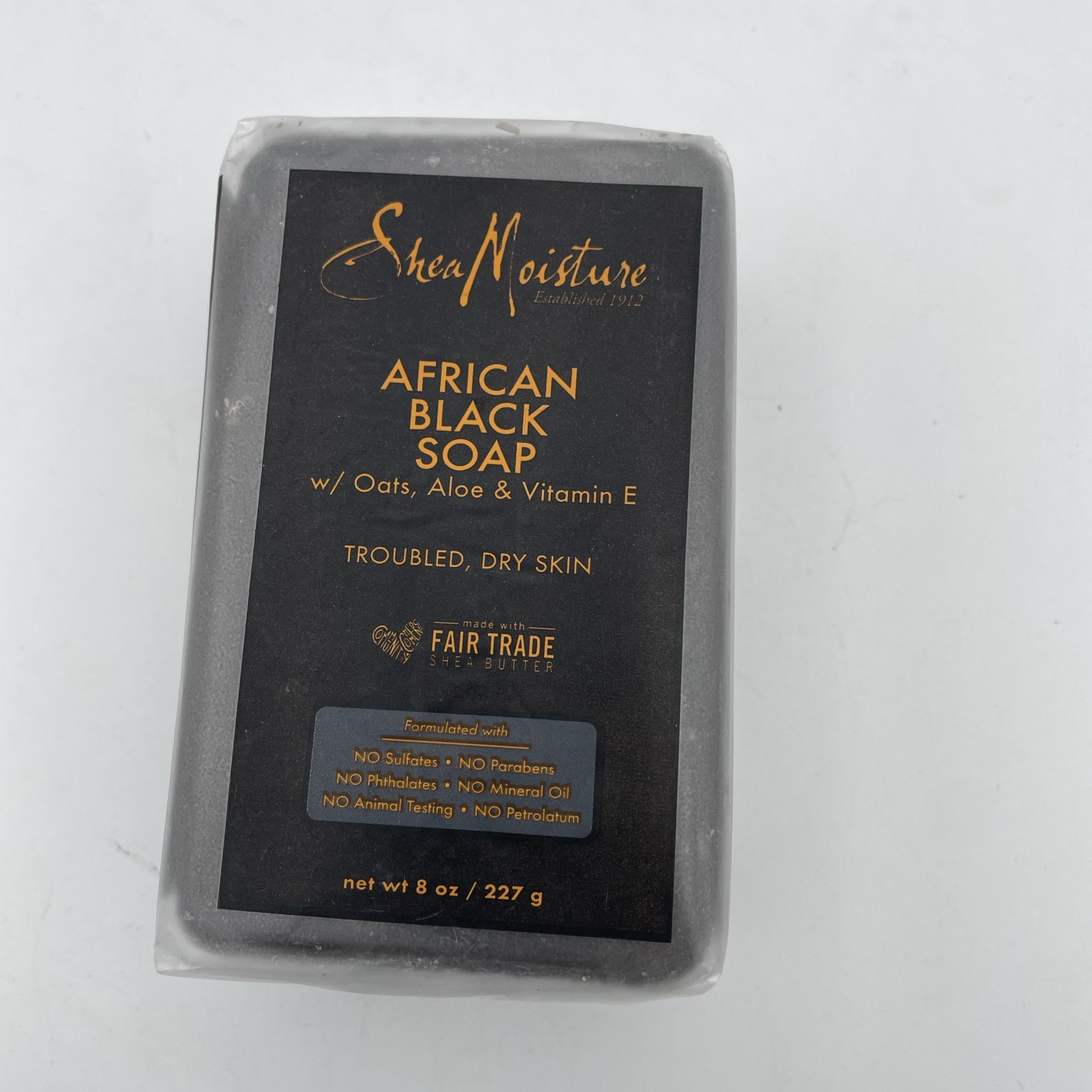 Shea Moisture African Black Soap with Shea Butter, 8 oz