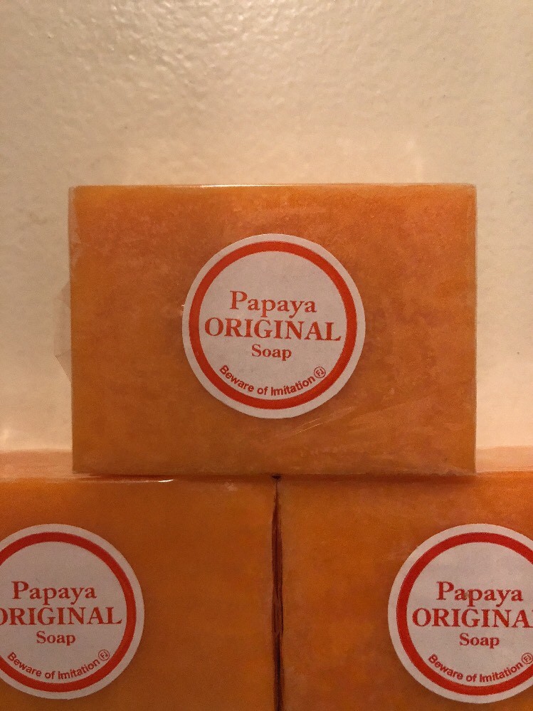 3 x ORIGINAL PAPAYA Kojic WHITENING ACID SOAP. USA SELLER