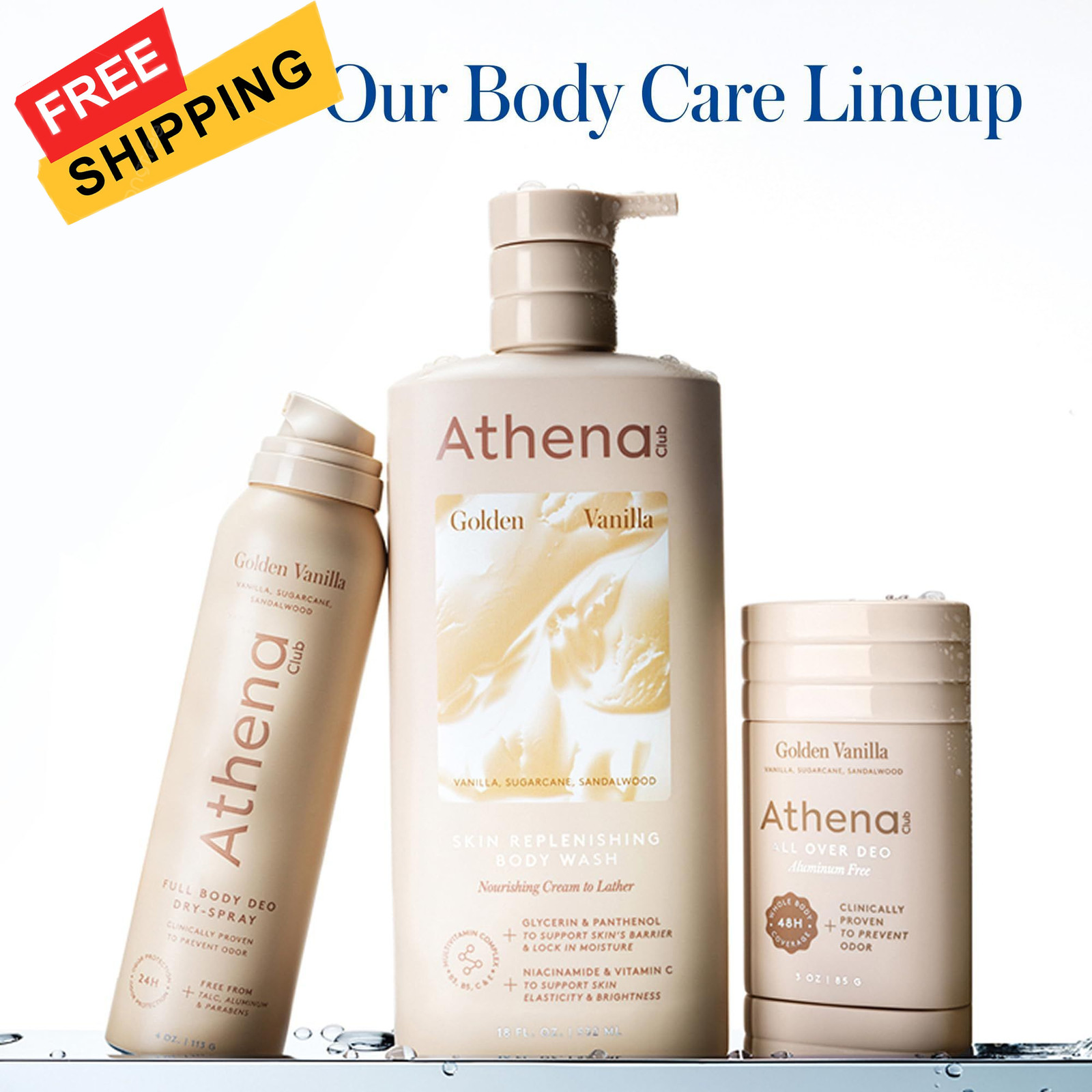 Athena Club Skin Replenishing Body Wash for 18 Fl Oz (Pack of 1), Super Pink