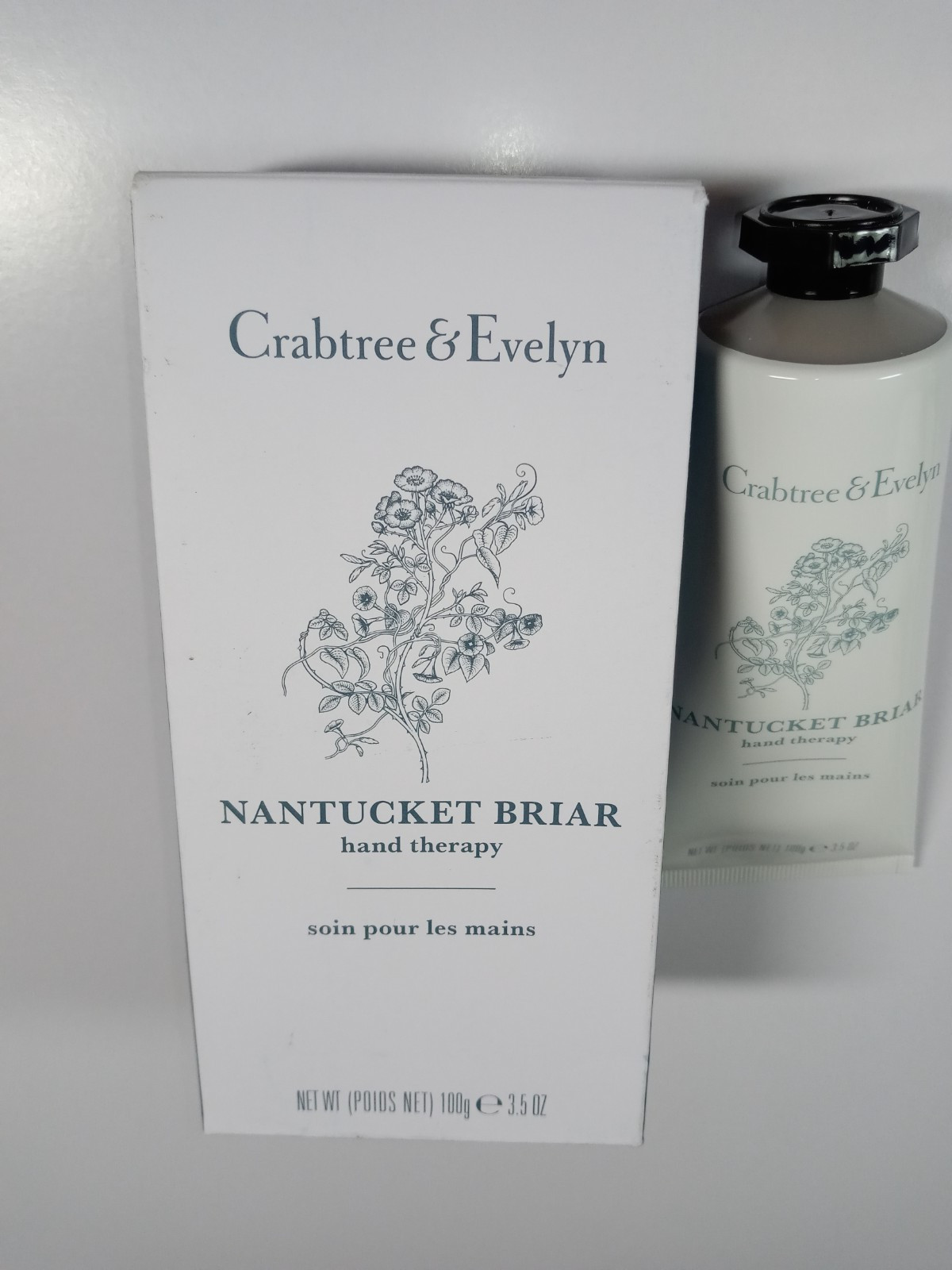 Crabtree & Evelyn Lot of 2 Nantucket Briar Hand Therapy 100g/3.5oz & 25g/0.9oz