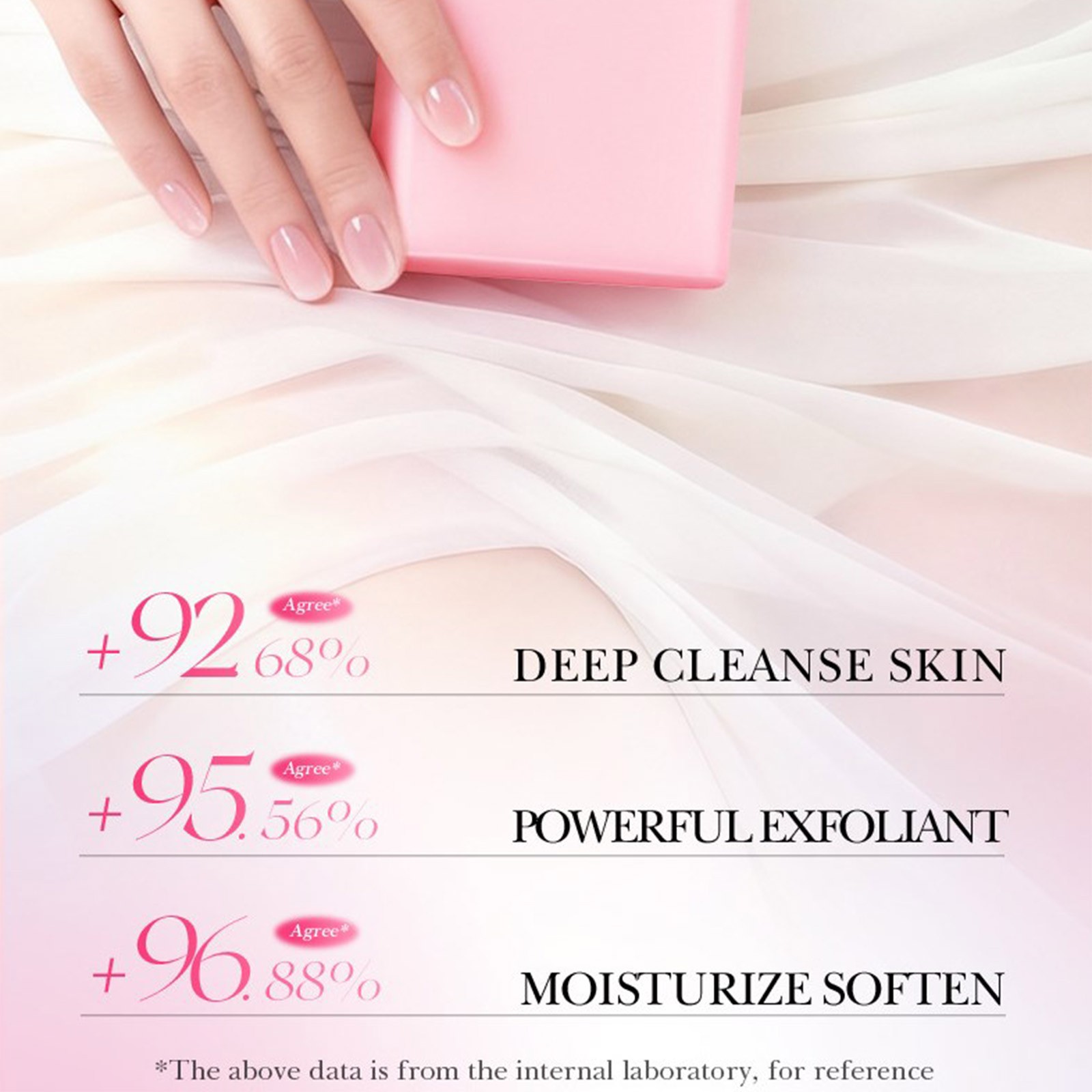 Women Soap With Foaming Net For Private Personal Care Strawberry-Scented 100g