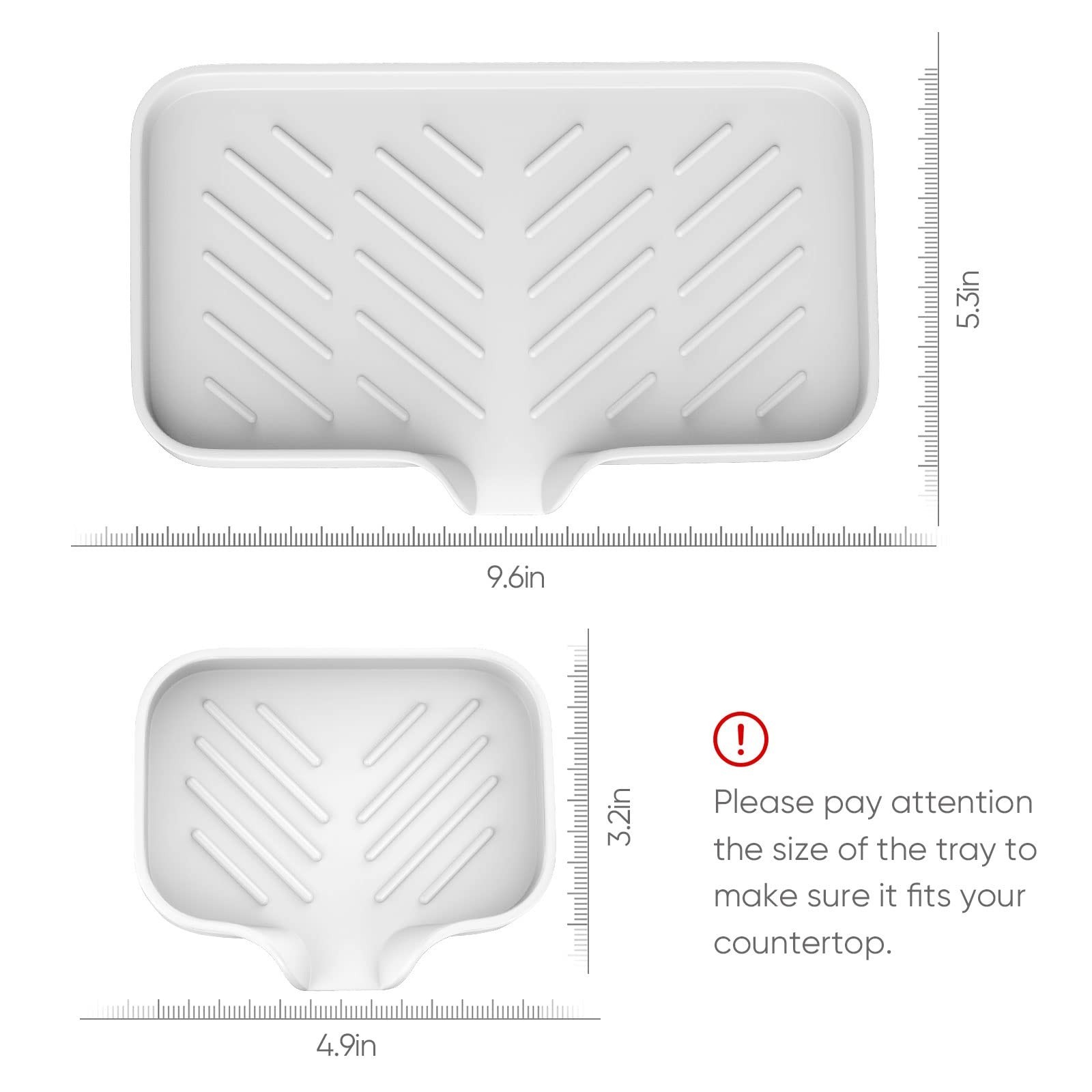 Kitchen Sink Tray,3 Pcs Silicone Sponge Holder for Kitchen Sink Organizer, Ki…