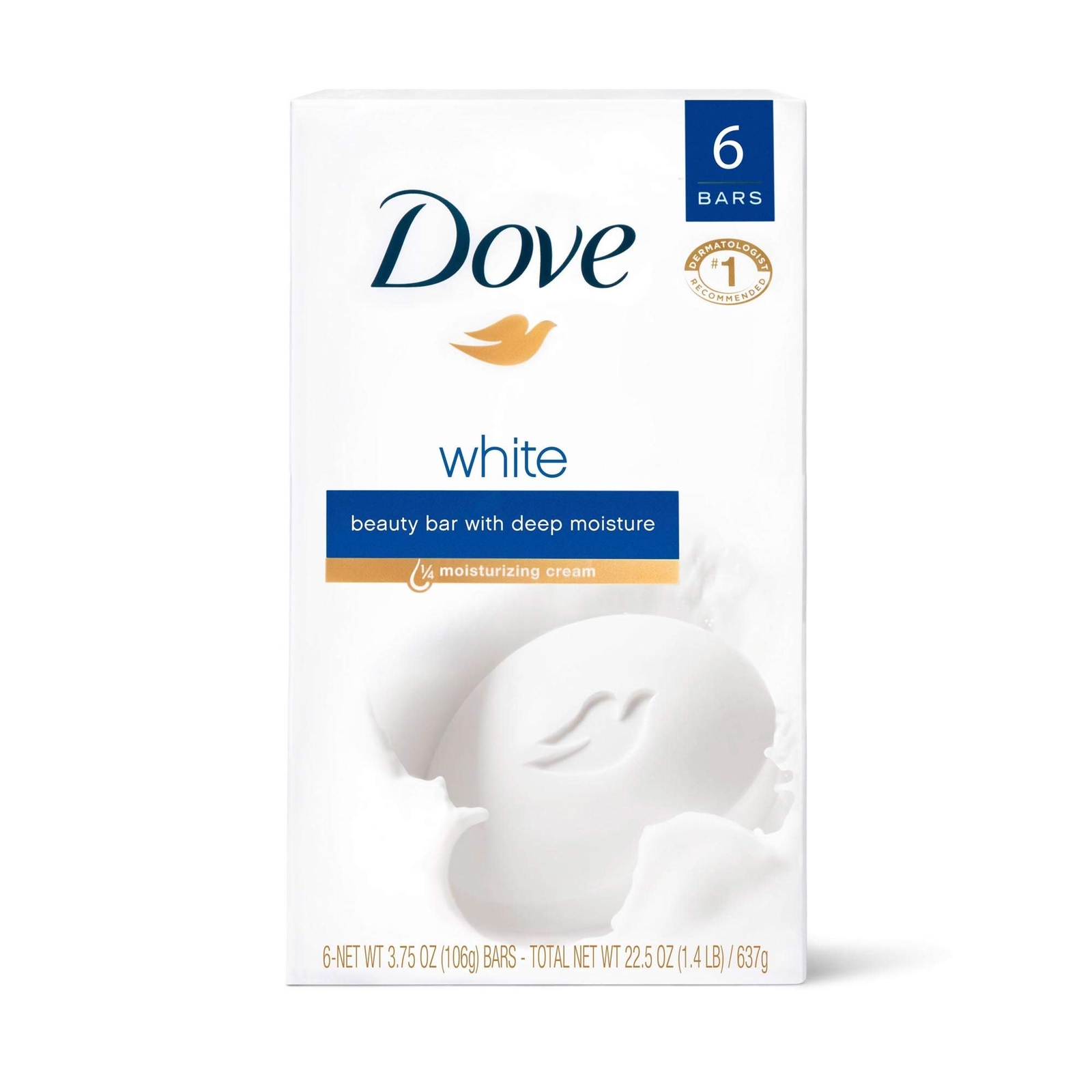 Dove Beauty Bar White 4 oz 6
