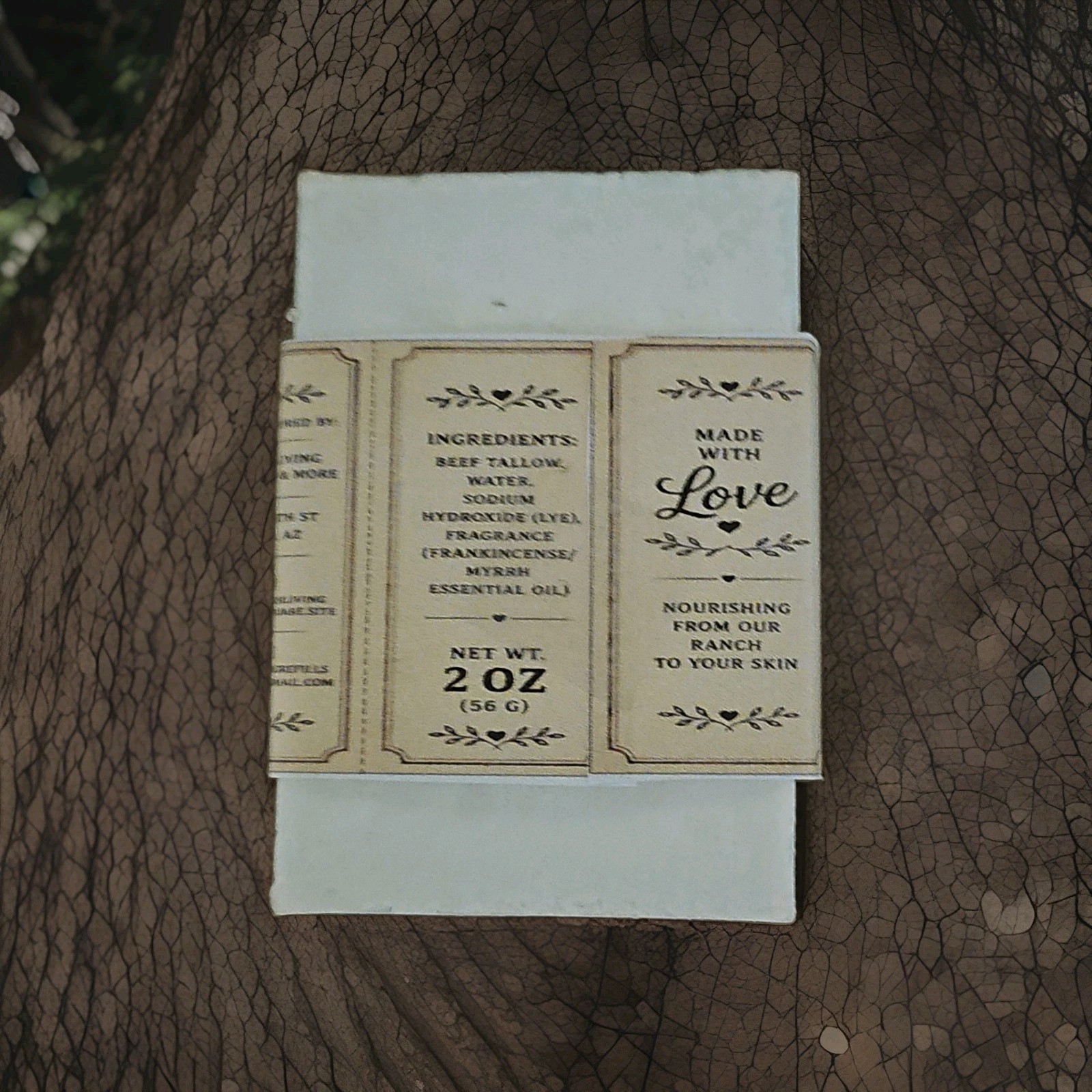 Ranch Living Handmade Beef Tallow Soap Bar Frankincense/Myrrh 2 oz
