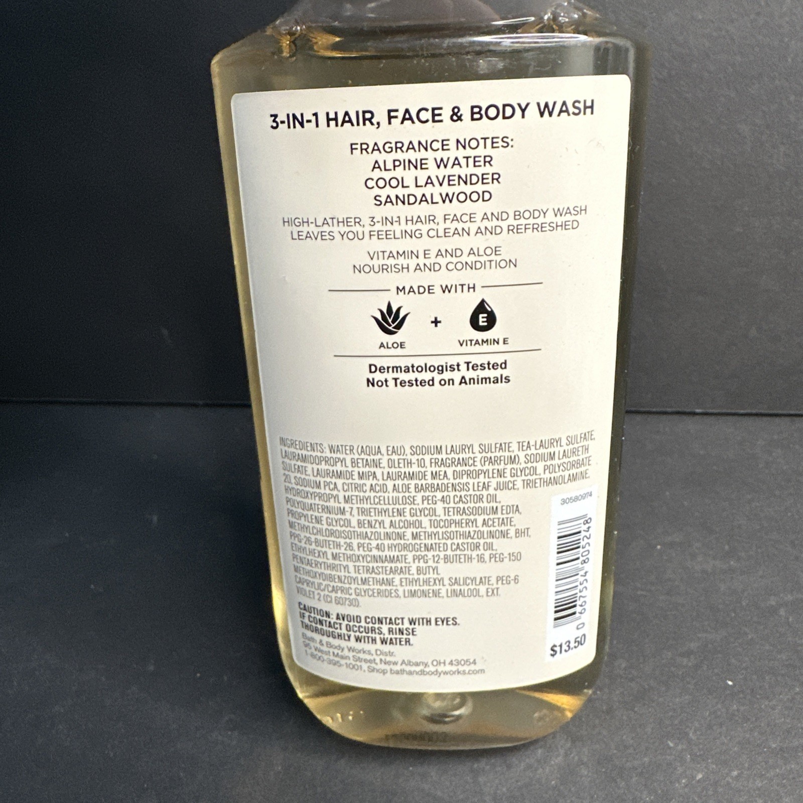 Stone Mens Bath & Body Works 3 In 1 Hair Face & Body Wash 10oz Discontinued