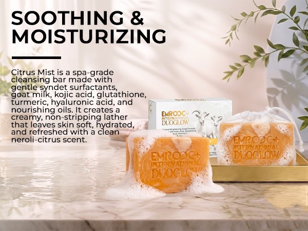Brightening Goat Milk Soap with Glutathione and Kojic Acid, 2 Pack (3.52oz Each)