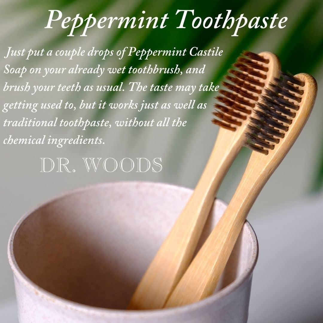 Dr. Woods Peppermint Castile Soap 32 oz All Natural Liquid Body Wash Pack of 6
