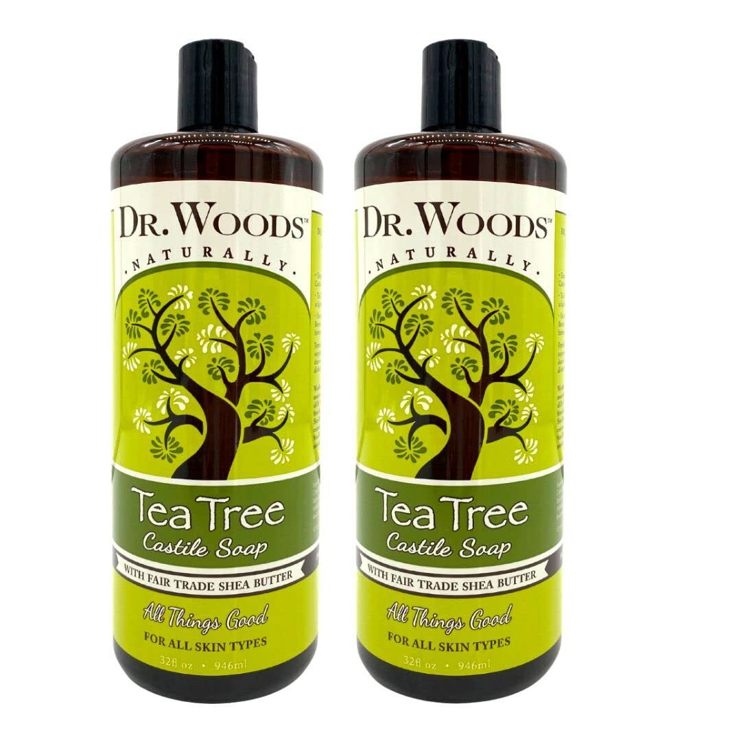 Dr Woods Tea Tree Liquid Castile Soap Pack Of 2 32 Ounces For All Skin Types