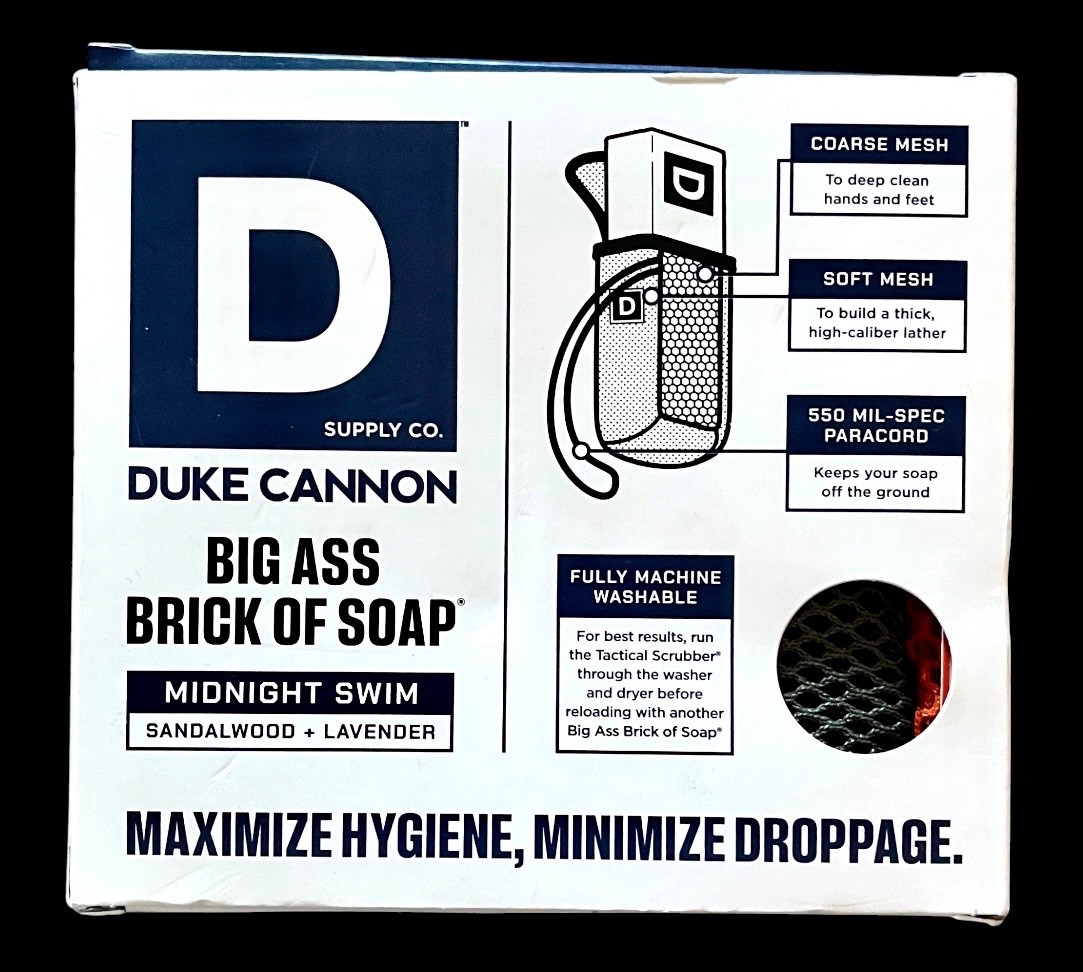DUKE CANNON Supply Co ~TACTICAL SCRUBBER POUCH and SOAP Bundle Midnight Swim NEW