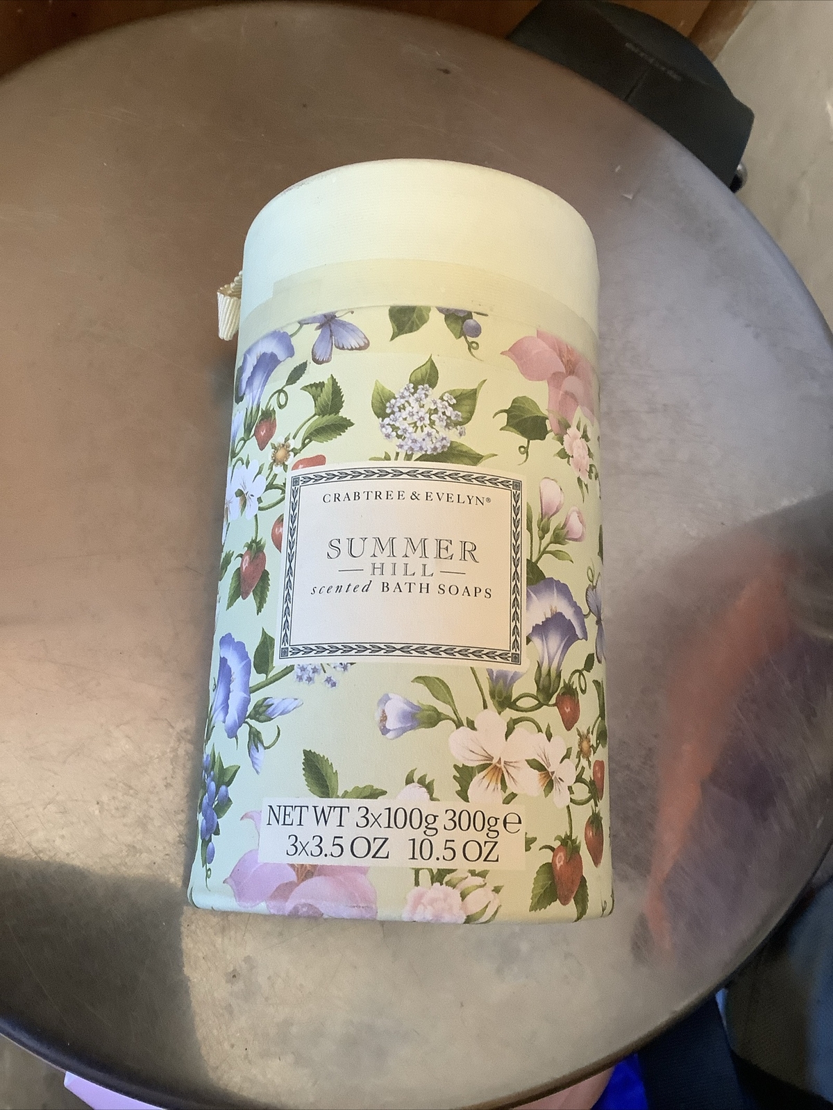 Crabtree & Evelyn Bath Bar Soap Summer Hill Set of 3 x 3.5oz NEW DISCONTINUED