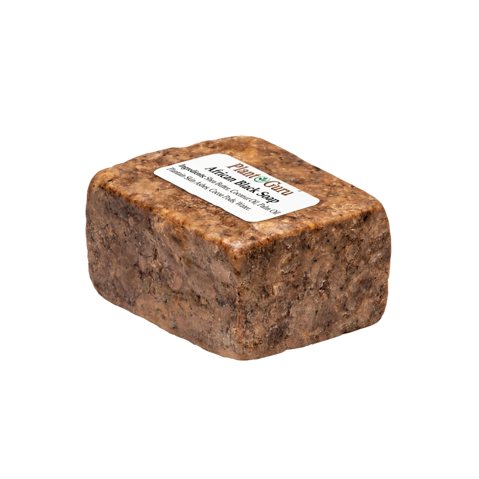 African Black Soap Raw Bar 8 oz. 100% Pure Natural Organic Ghana Face Body Wash