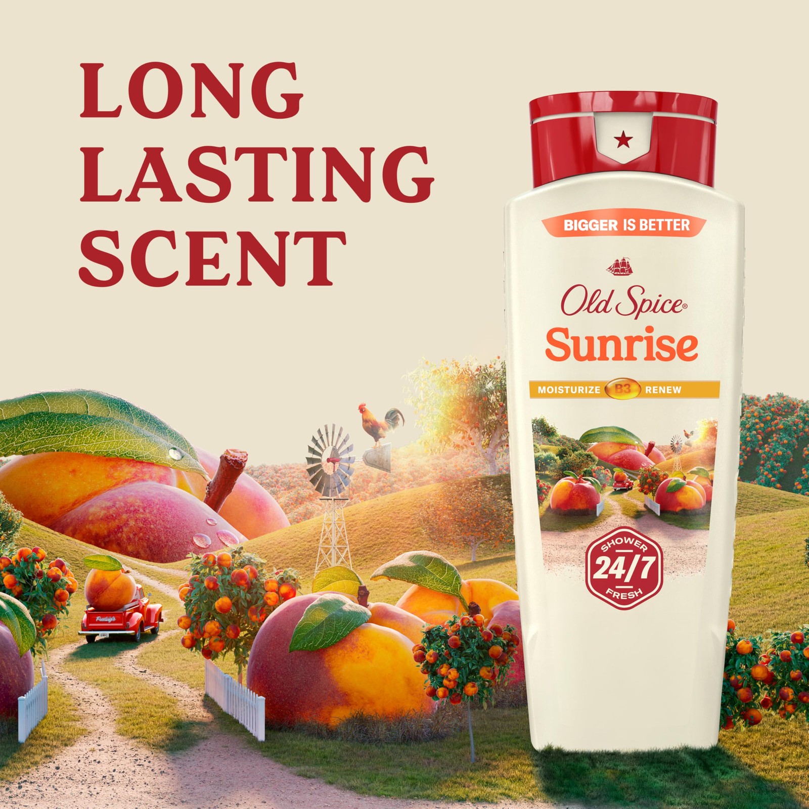 Old Spice Cleansing Body Wash for Men, 24/7 18 Fl Oz (Pack of 1), Beige