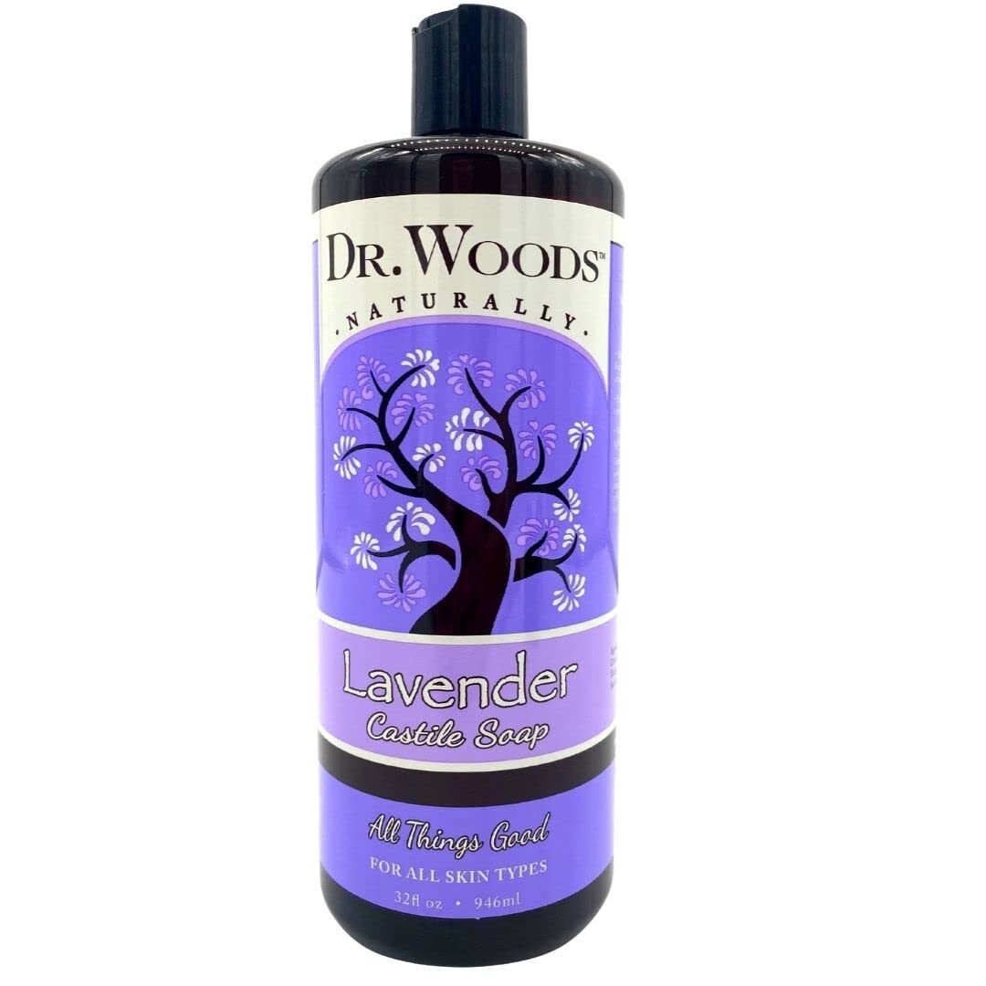 Dr Woods Lavender Castile Soap 32 Fl Oz Vegan Skin Cleanser For All Skin Types