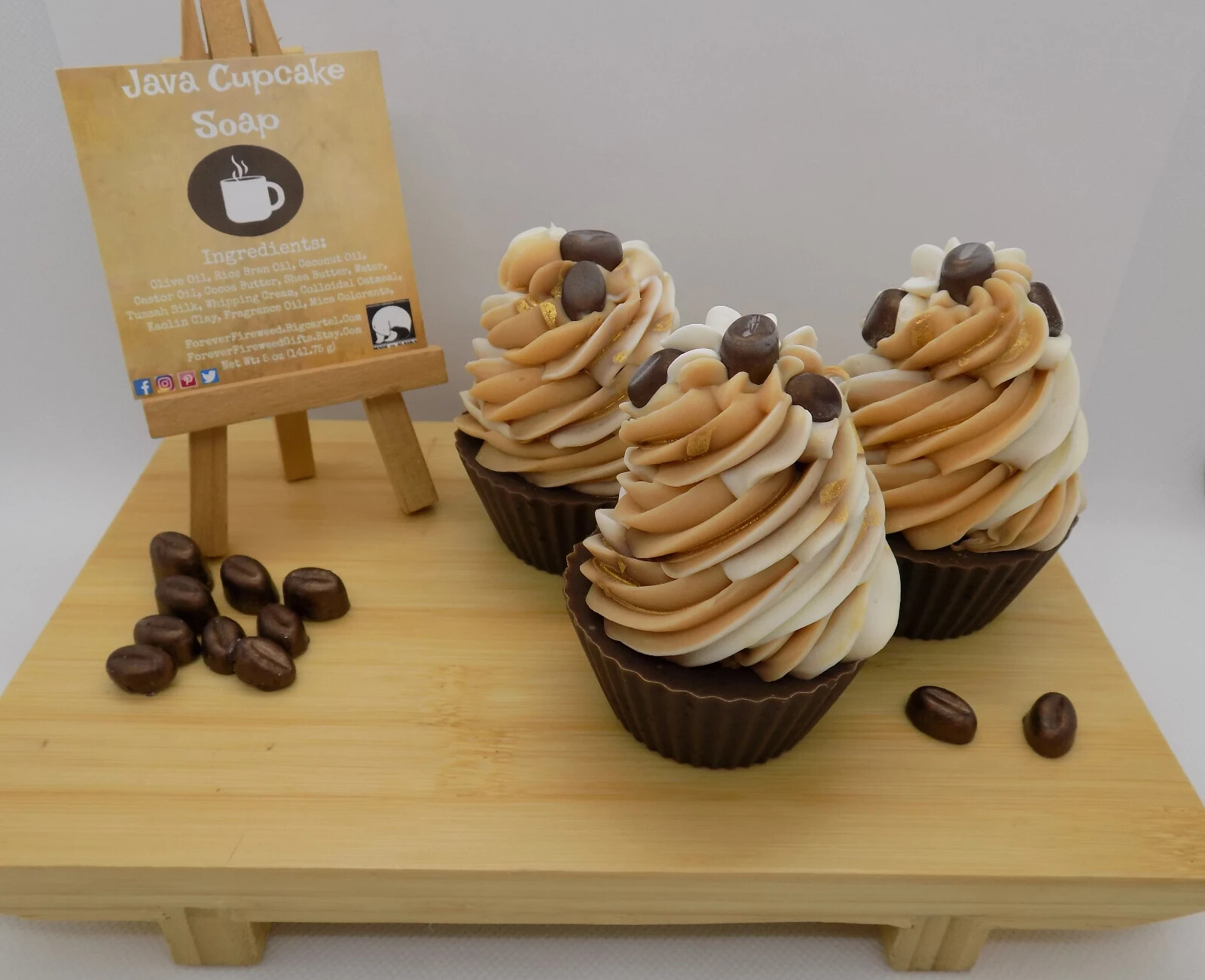 Coffee Bean Cupcake Soap / Java Soap