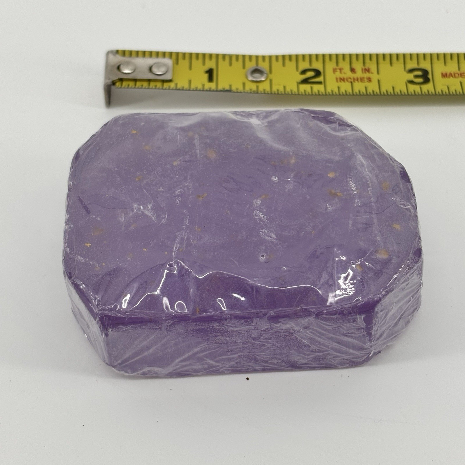Lavender Color Soap Bar With Bits Of Loofah Hand Made Looks Like AmethystCrystal