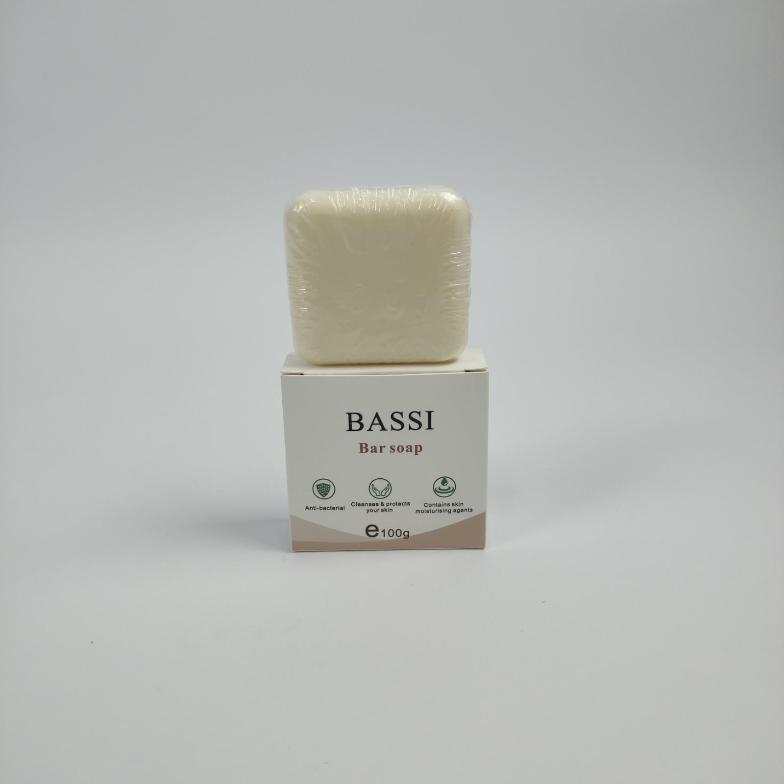 BASSI 100g Moisturizing Bar Soap Gentle Cleansing Soap for Daily Hand & Body Use