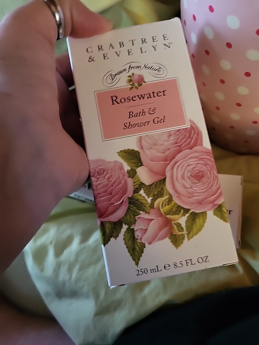 Crabtree Evelyn Rosewater Soap with Cold Cream 3.5oz Vintage Gift Set Shower Gel