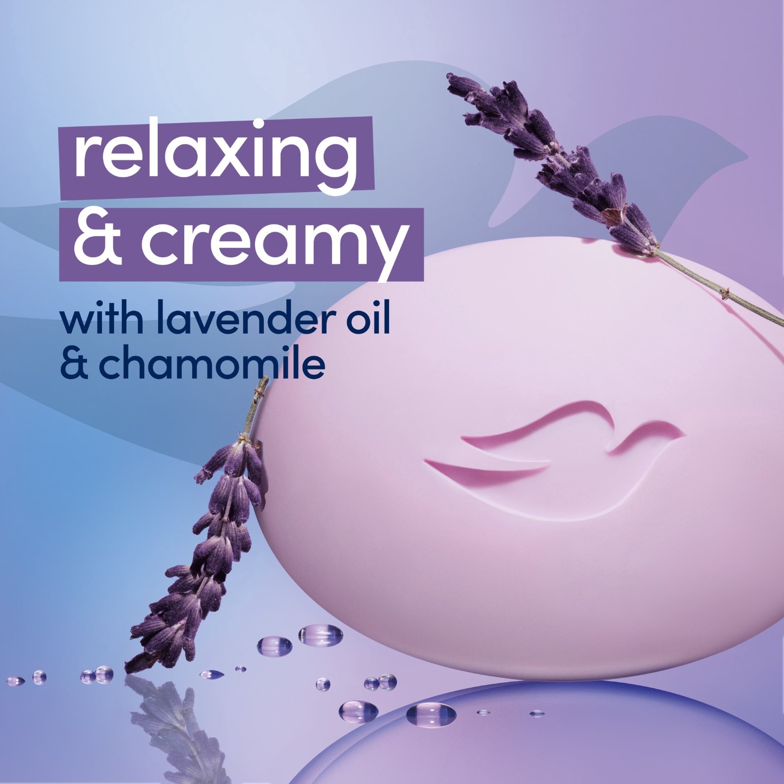 Dove Soap Beauty Bar Relaxing Lavender Chamomile 3.75 oz 8 Ct, 2 Pack (16 Bars)