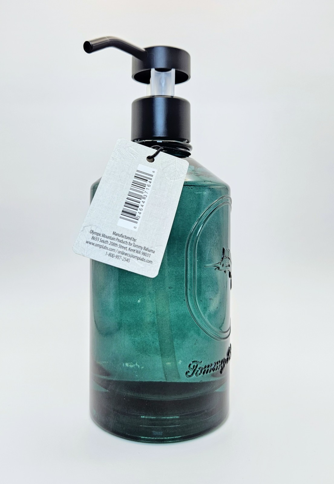 Tommy Bahama Sandalwood & Suede Luxury Hand Soap Glass Pump Bottle 14oz NEW