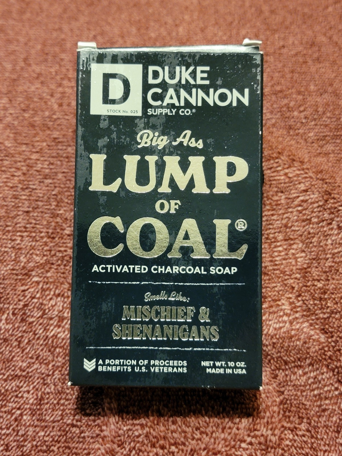Duke Cannon Big Ass Lump of Coal Activated Charcoal Soap ~ unused in box (A-4)