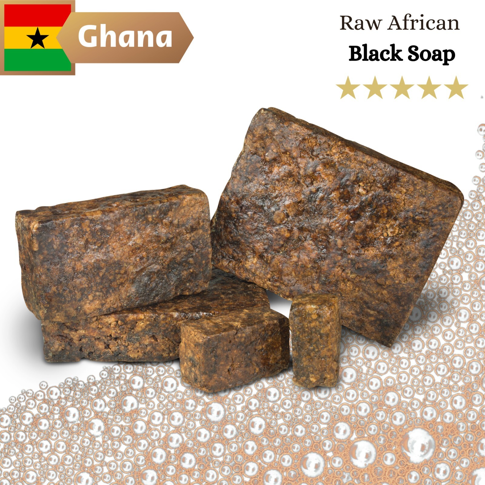 Raw African Black Soap Wholesale 100% Pure Organic Unrefined Natural Soap Bar