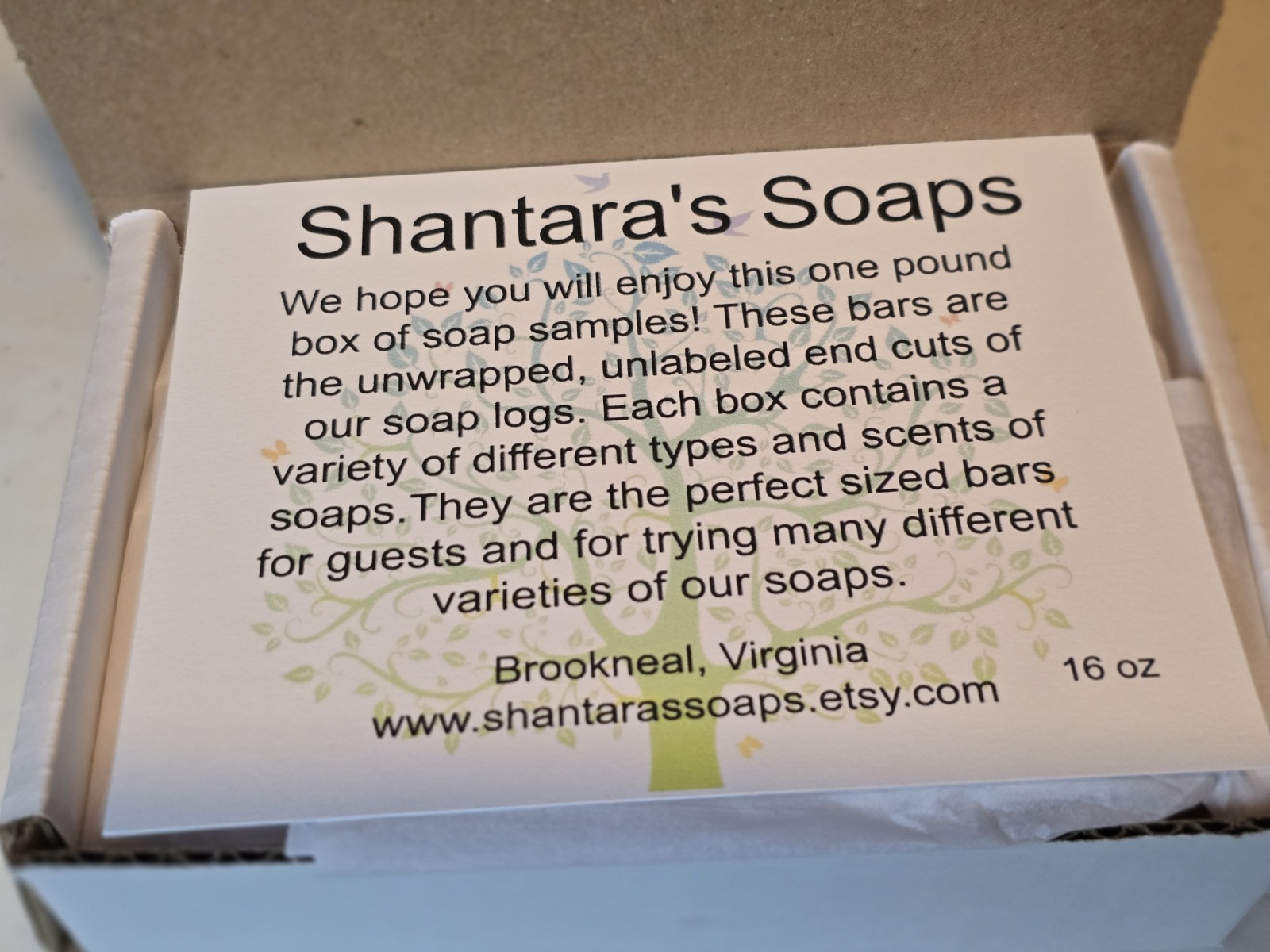 Soap Sample Box, One Pound Soap Sampler Box, Gift Soap, Boxed Soap,