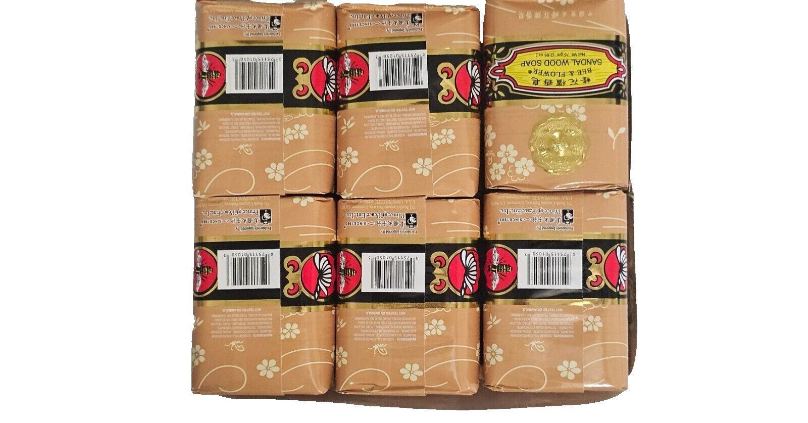 Bee And Flower Sandal Wood Soap Bars, 2.65 Oz 12/Case