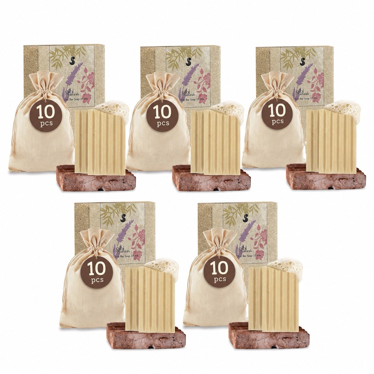 gibi Travel Size Soap 50 Bars Bulk Guest Hotel Camping Portable Hand Soap (10×5)