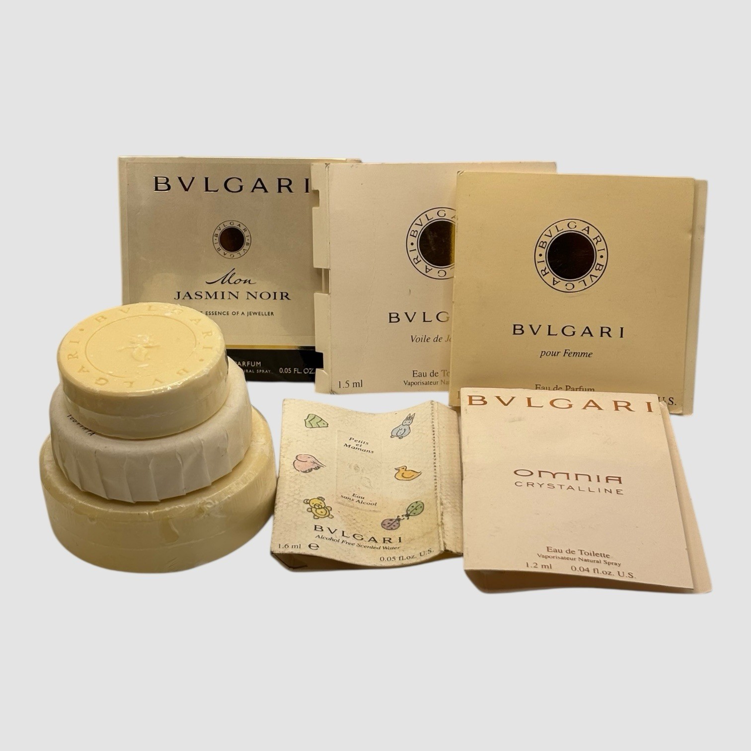 Lot of 2 Bvlgari ~ Au the Blanc (White Tea) Savon Soaps Sealed 5.3oz. + 1.76oz.
