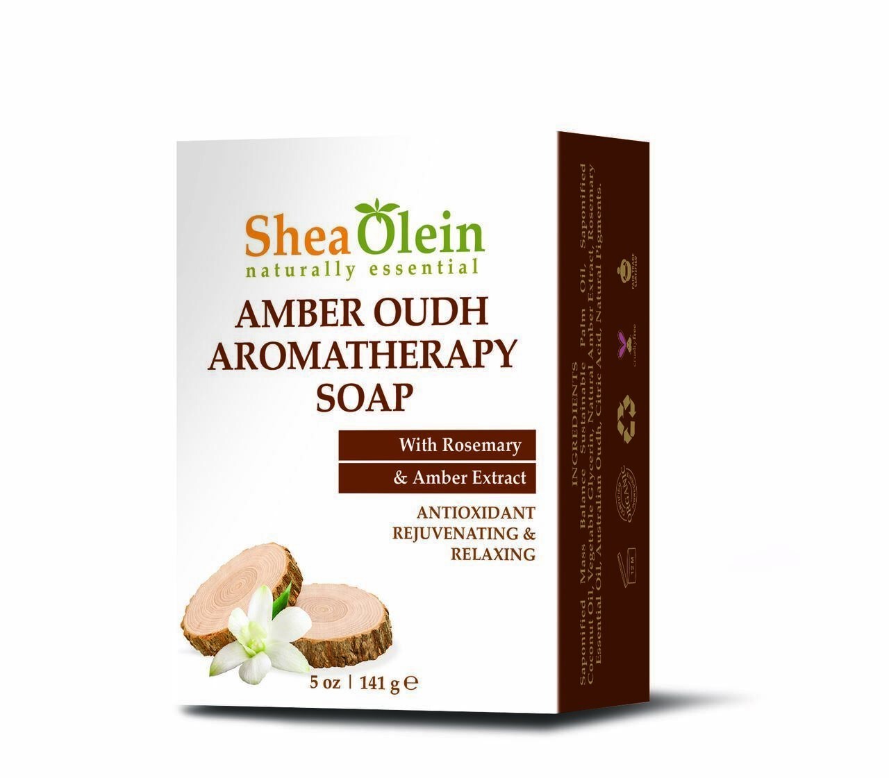 Amber Oudh Aromatherapy Soap – with Rosemary & Amber Extract – 5 oz