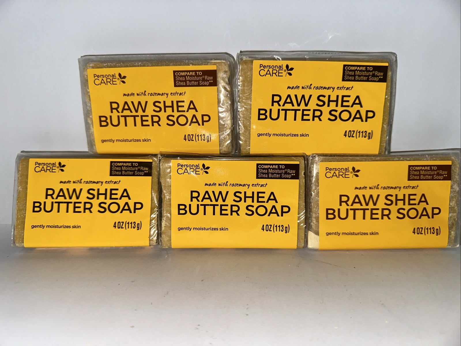 Personal Care Raw Shea Butter Bar Soap, ( Pack Of 5) 4oz