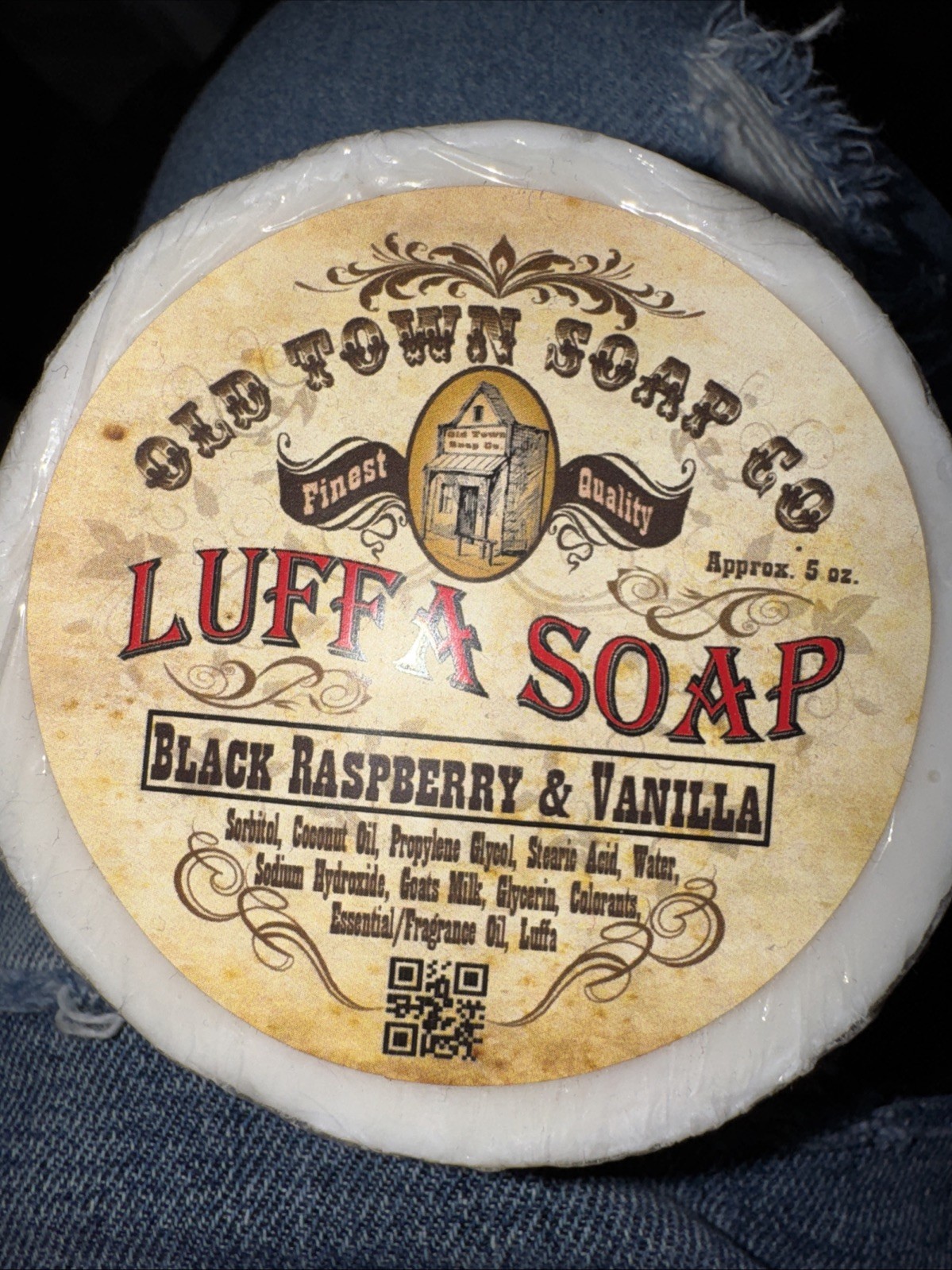 Old Town Soap Co. Luffa Soap One 5 Oz Handmade Bar From Natural Ingredients