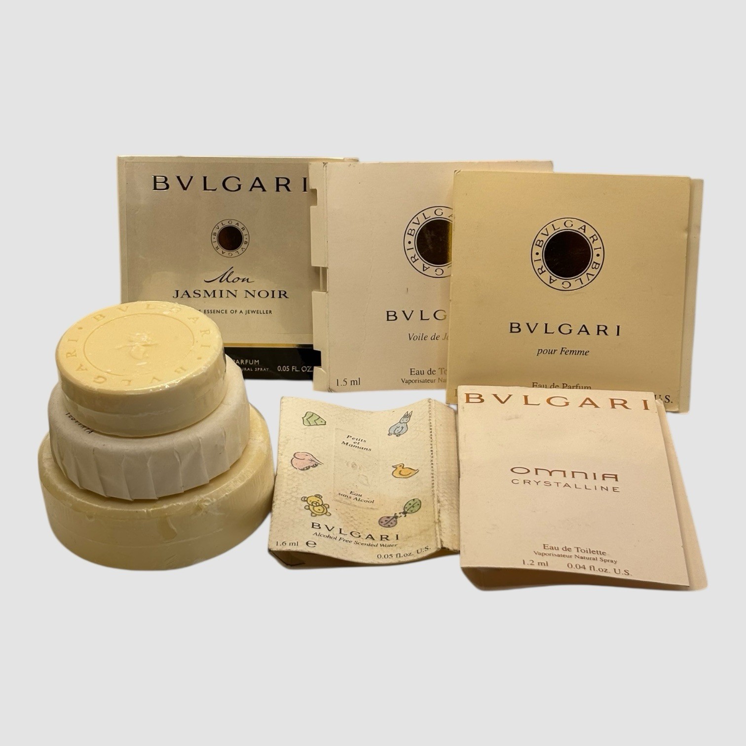 Lot of 2 Bvlgari ~ Au the Blanc (White Tea) Savon Soaps Sealed 5.3oz. + 1.76oz.