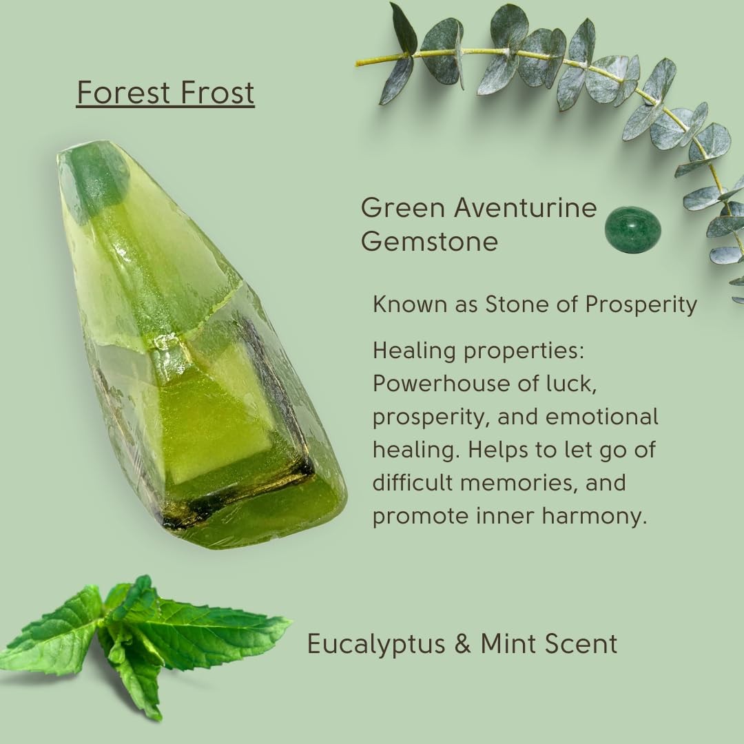 Earth & Home Rock Soap Set of 2- Gemstone Soaps with Real Crystals Inside- De…