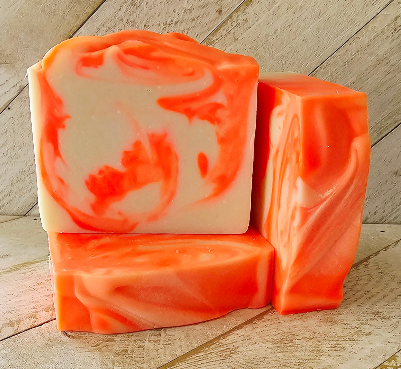 Handmade Goat Milk Soap GEORGIA PEACH, Made in USA, Ships fast & samples.