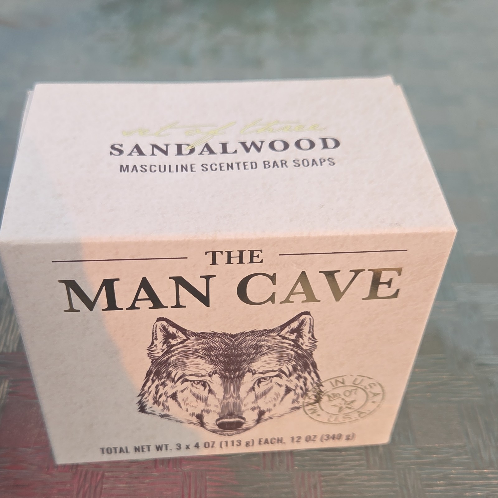 CST The Man Cave Sandalwood Moisturizing Bar Soap Set Cruelty-Free 3 x 4 oz
