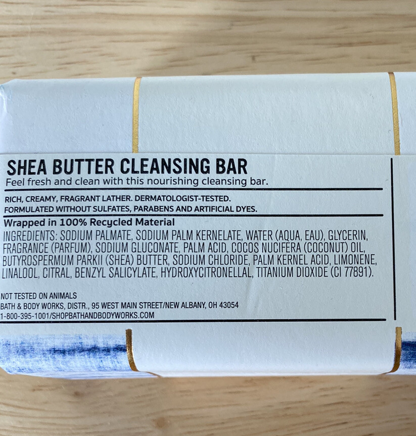 Bath & Body Works Fresh Getaway (Yuzu Citrus) Shea Butter Cleansing Bar Soap x3