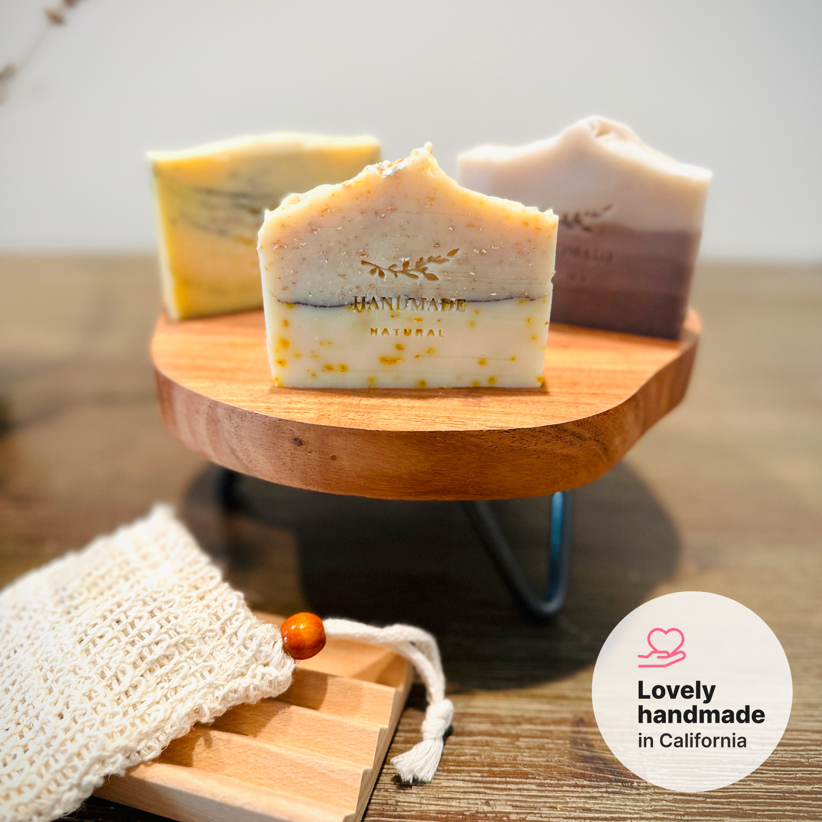 Nature’s Retreat Soap Trio Bundle | 3 Bars + 1 Soap Dish + 1 Soap Saver | Gift