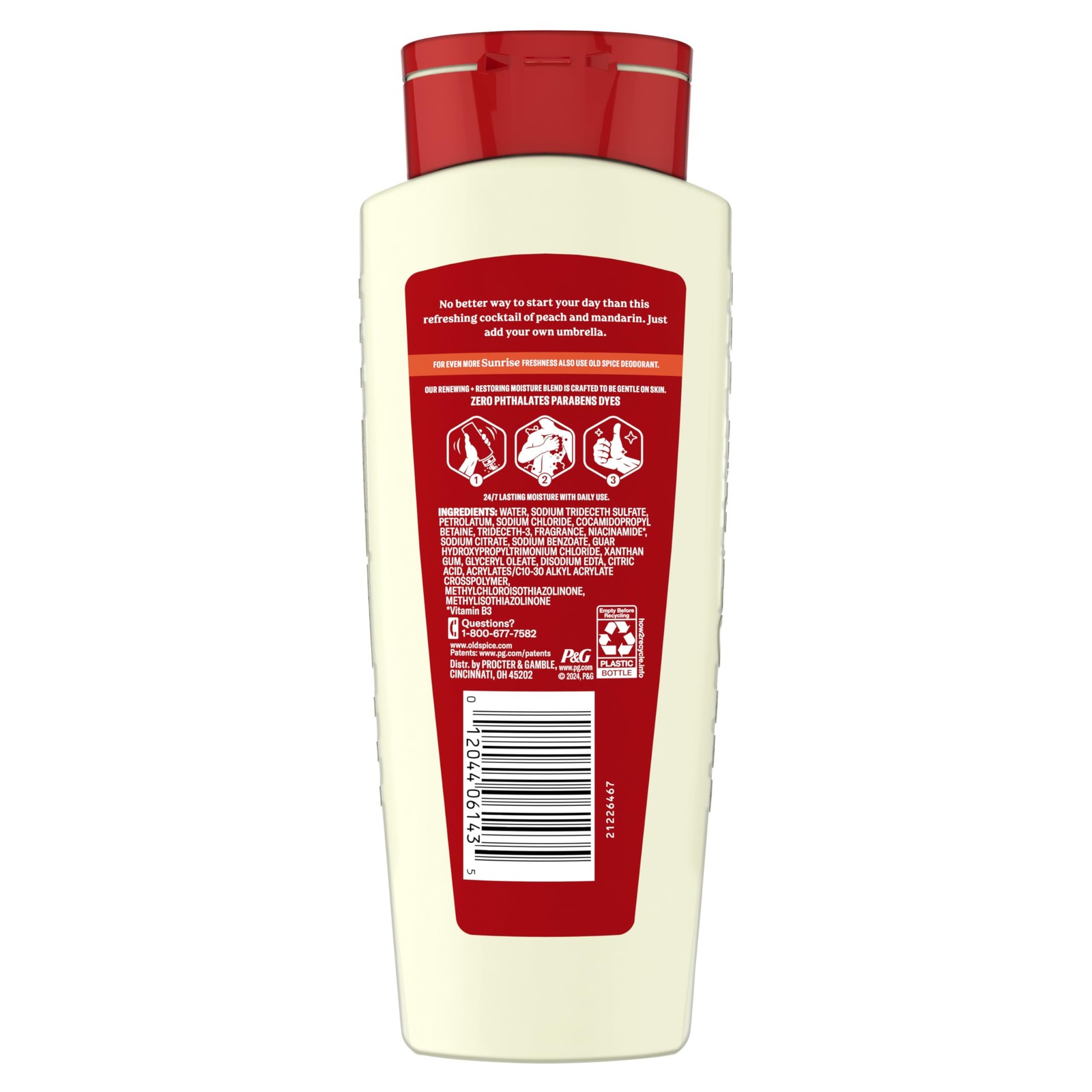 Old Spice Cleansing Body Wash for Men, 24/7 18 Fl Oz (Pack of 1), Beige