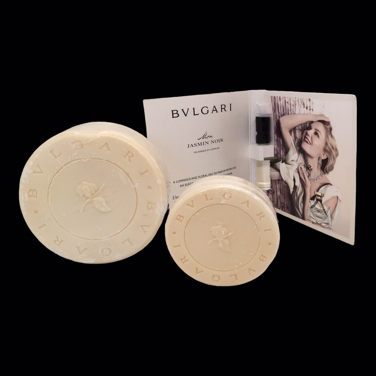 Lot of 2 Bvlgari ~ Au the Blanc (White Tea) Savon Soaps Sealed 5.3oz. + 1.76oz.