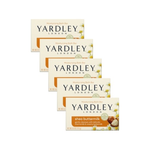 5 Pack Yardley London Soap Bars Sensitive Skin Shea Buttermilk 4 Oz Each