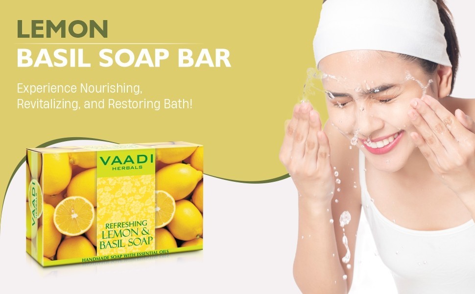 Refreshing Lemon and Basil Soap – Each 2.65 Oz, Pack of 6(16 Ounces)