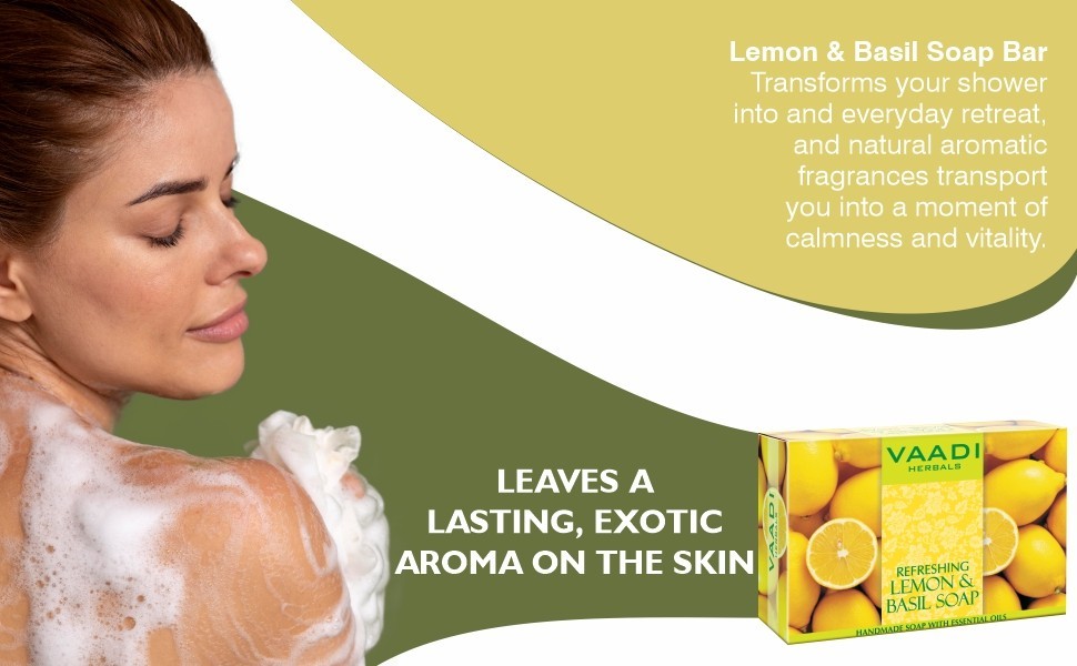 Refreshing Lemon and Basil Soap – Each 2.65 Oz, Pack of 3(8 Ounces)