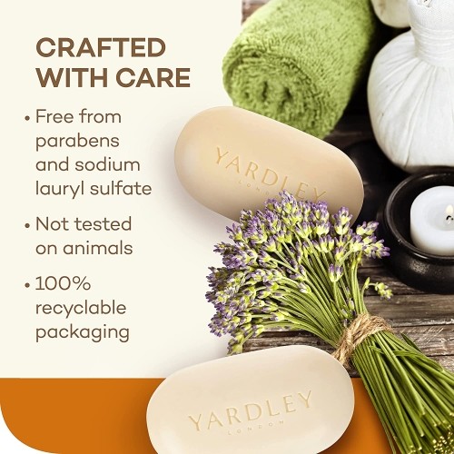 4 Pack Yardley London Soap Bars Sensitive Skin Shea Buttermilk 4 Oz Each