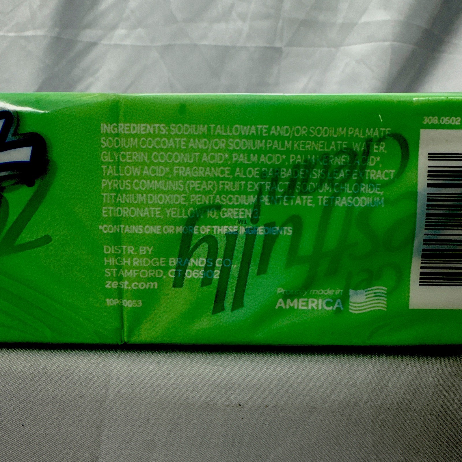Zest Aloe Water & Pear Fresh Hydration Bar Soap 8 Pack 5 oz Bars New Sealed