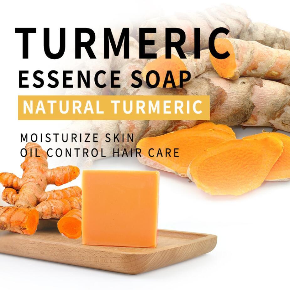 Tumeric Soap Skin Whitening Dark Spots lightening Acne Brightening Turmeric New
