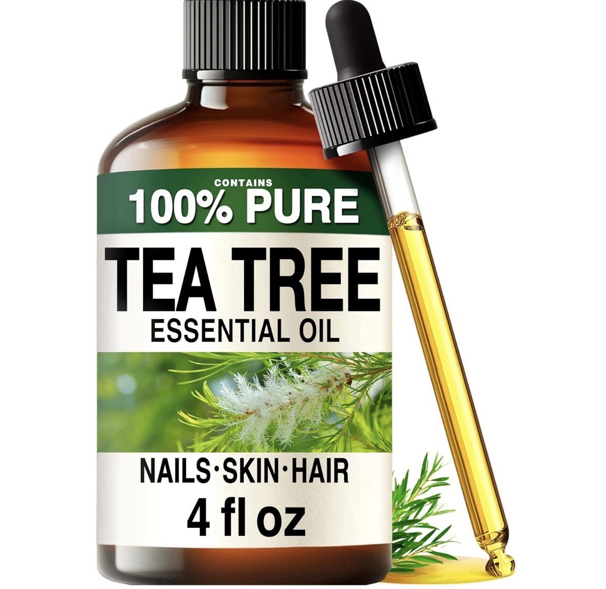 KUKKA Tea Tree Essential Oils – 4 Fl Oz – for Hair, Skin, Diffuser, Aromatherapy